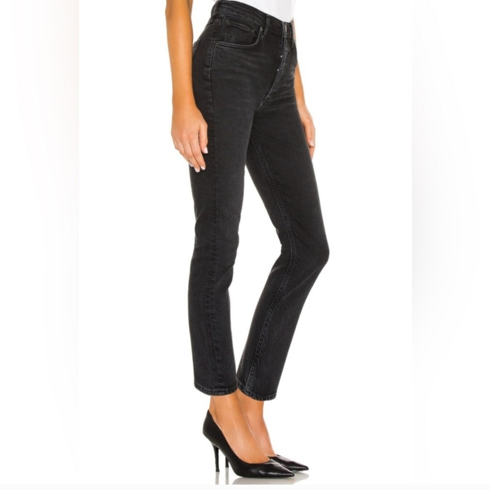 Agolde Riley Jeans High Rise Straight Crop Leg - Picture 16 of 16